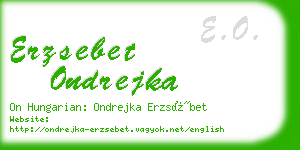 erzsebet ondrejka business card